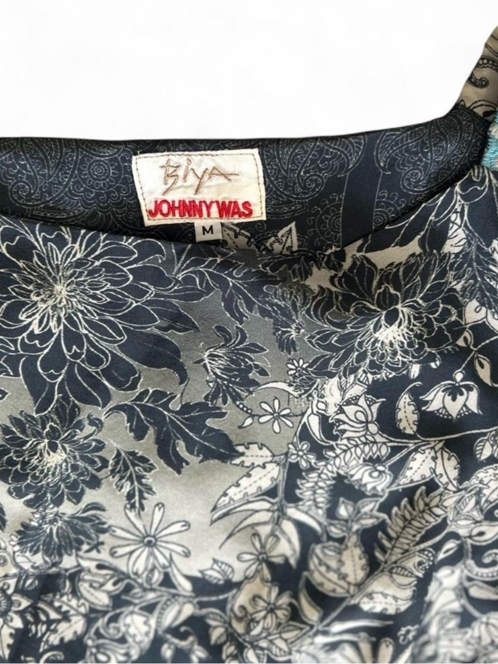 Johnny Was Biya 100% Silk Sleeveless Maxi Drop Waist Flowy Floral Vacation Dress - Picture 6 of 8